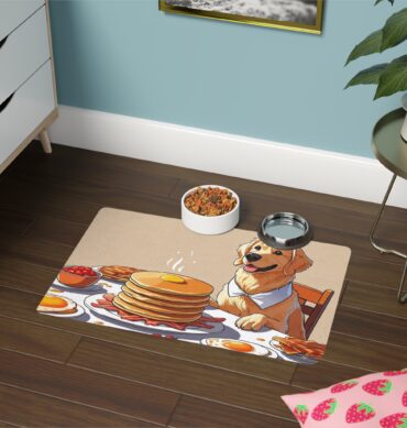 Breakfast Bonanza Custom Pet Food Mat – Funny Personalized Design