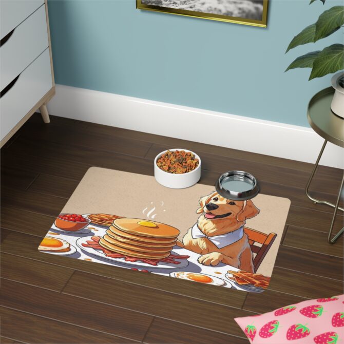 Breakfast Bonanza Custom Pet Food Mat – Funny Personalized Design