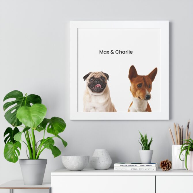 Modern Art Pet Portrait Two Pets - Image 11