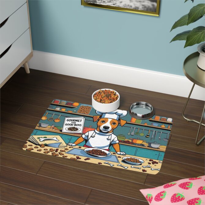 Chef Paws Custom Pet Food Mat – Personalized Pet Placemat