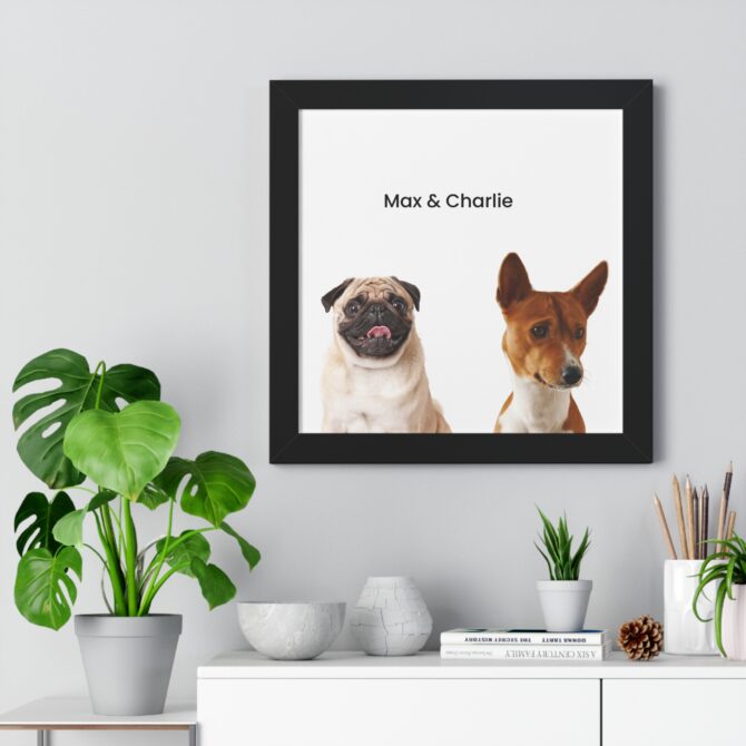 Modern Art Pet Portrait Two Pets - Image 5