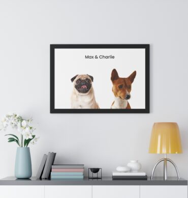 Modern Art Pet Portrait Two Pets