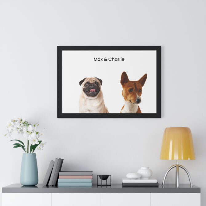 Modern Art Pet Portrait Two Pets
