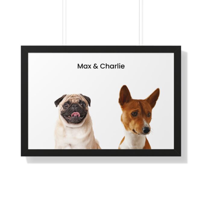 Modern Art Pet Portrait Two Pets - Image 2