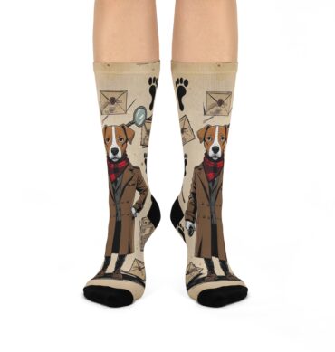 Detective Sniffer Custom Pet Socks – Funny Police Dog Socks with Your Pet’s Face