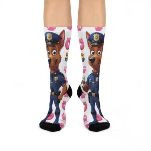 Pawlice Patrol Custom Pet Socks – Funny Police Officer Dog Design