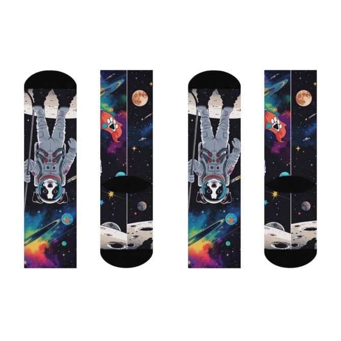 Astropup Explorer – Custom Pet Head Crew Socks - Image 4