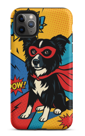 Custom Comic Book Pet iPhone Case – Personalized Superhero Design
