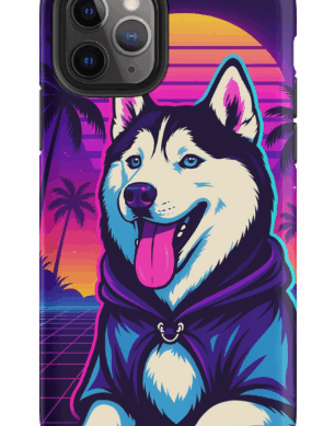 Custom Retro 80s Neon Pet iPhone Case – Personalized Art