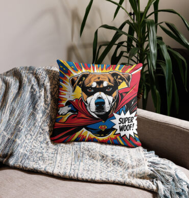 Custom Superhero Pet Pillow – “The Superpaw” Design