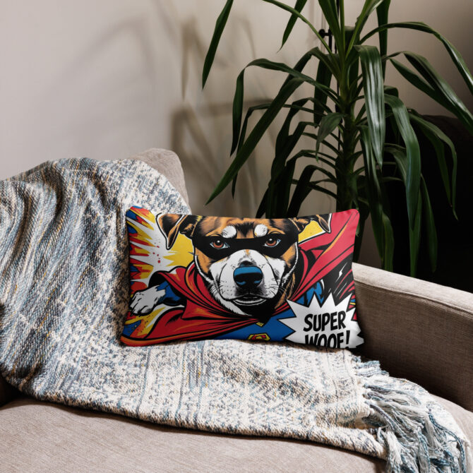 Custom Superhero Pet Pillow – “The Superpaw” Design - Image 2