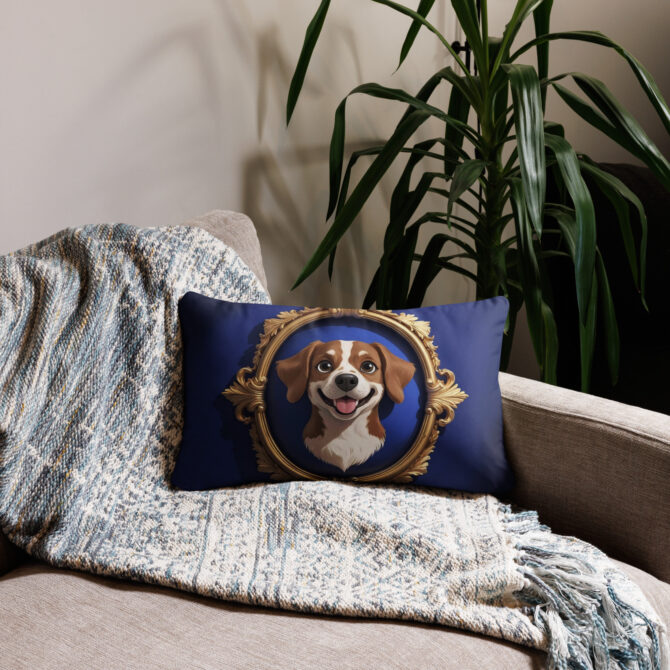 Royal Pet Portrait Pillow – Custom “Royal Floof” Design - Image 4