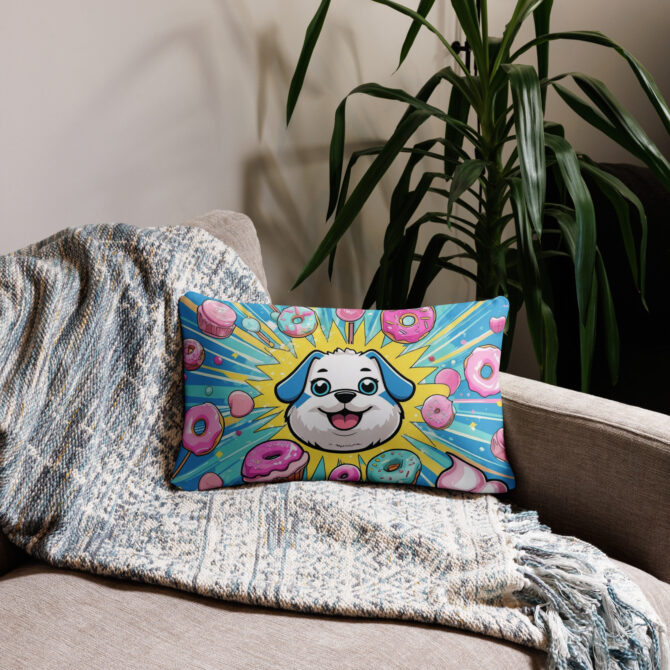 Custom Pet Candyland Pillow – Sugar Pup Design - Image 4