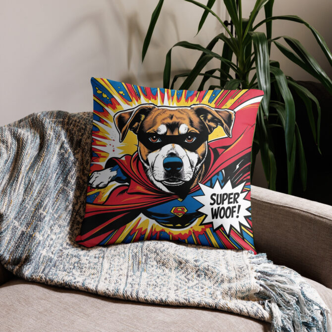 Custom Superhero Pet Pillow – “The Superpaw” Design - Image 3