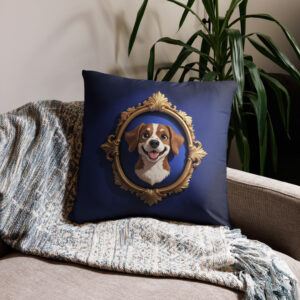 Royal Pet Portrait Pillow – Custom “Royal Floof” Design