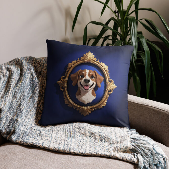 Royal Pet Portrait Pillow – Custom “Royal Floof” Design