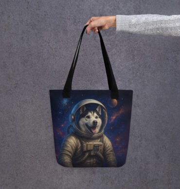 Custom "Pet in Space" All-Over Print Tote Bag – Personalized Pet Art