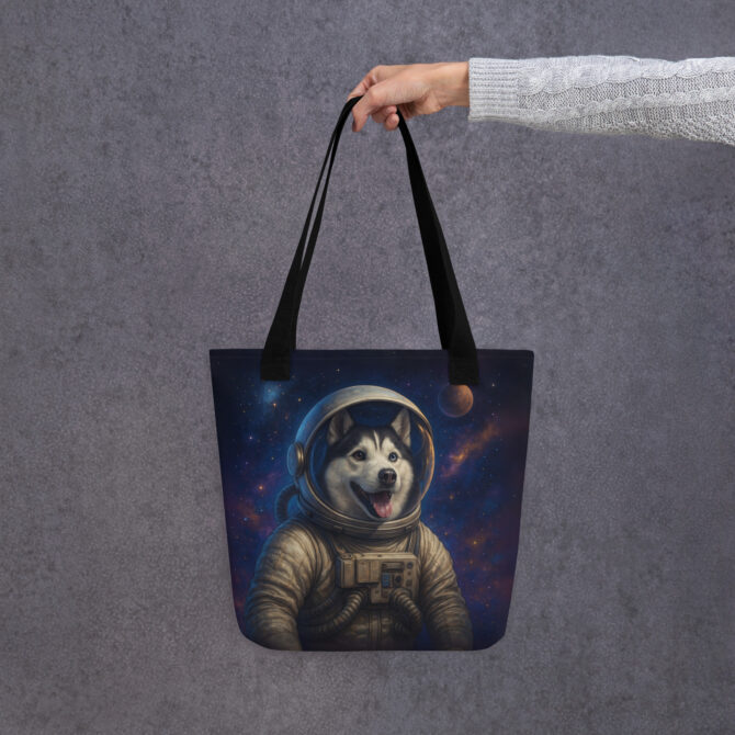 Custom "Pet in Space" All-Over Print Tote Bag – Personalized Pet Art