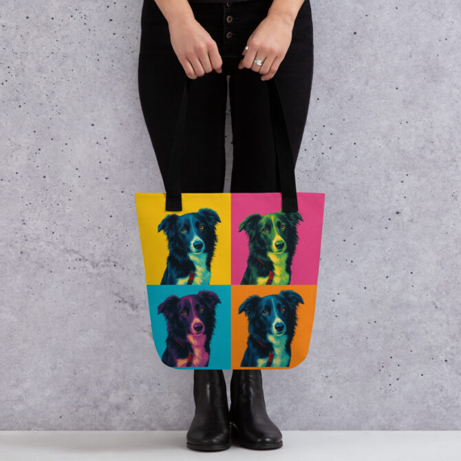 Custom Pop Art Pet Tote Bag – Bold All-Over Print Design - Image 2