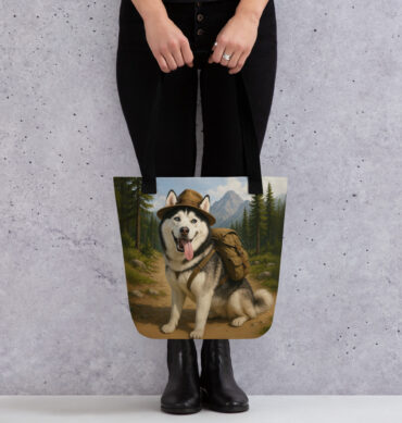 Custom Pet Adventure Tote Bag – Nature Hike Style Artwork