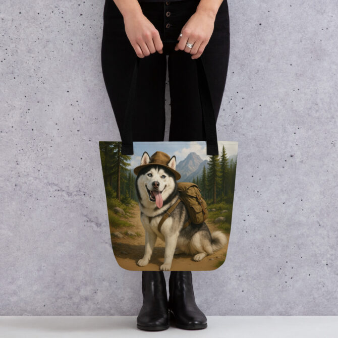Custom Pet Adventure Tote Bag – Nature Hike Style Artwork