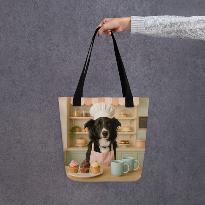 Custom Pet Bakery Tote Bag – All-Over Print (Upload Your Pet) - Image 2