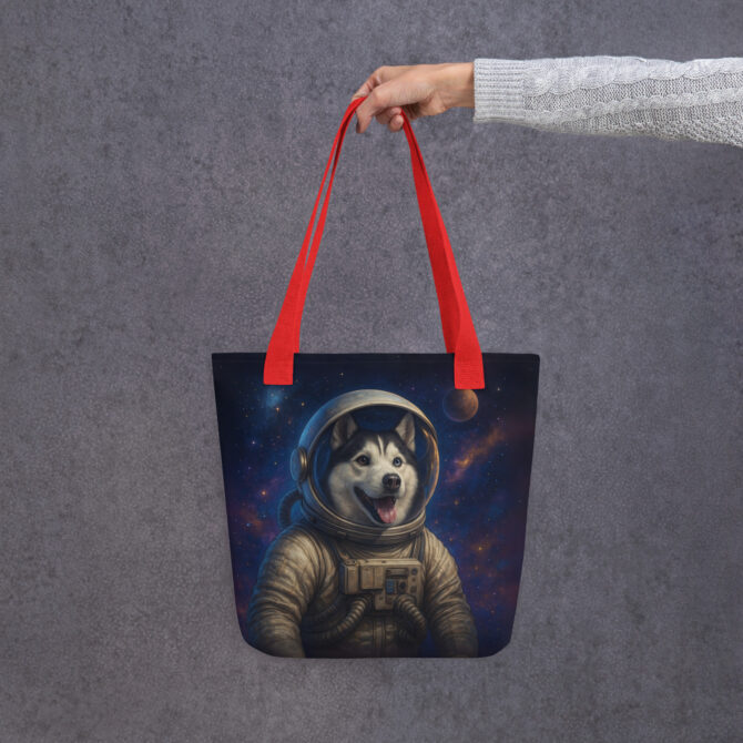 Custom "Pet in Space" All-Over Print Tote Bag – Personalized Pet Art - Image 2