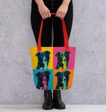 Custom Pop Art Pet Tote Bag – Bold All-Over Print Design