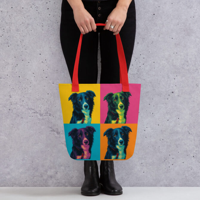 Custom Pop Art Pet Tote Bag – Bold All-Over Print Design