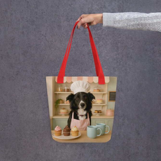 Custom Pet Bakery Tote Bag – All-Over Print (Upload Your Pet) - Image 3