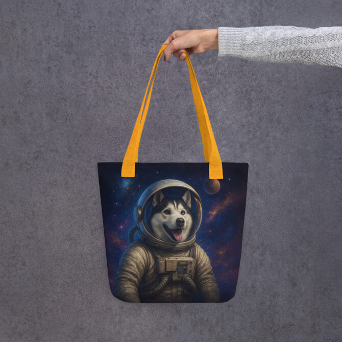 Custom "Pet in Space" All-Over Print Tote Bag – Personalized Pet Art - Image 3
