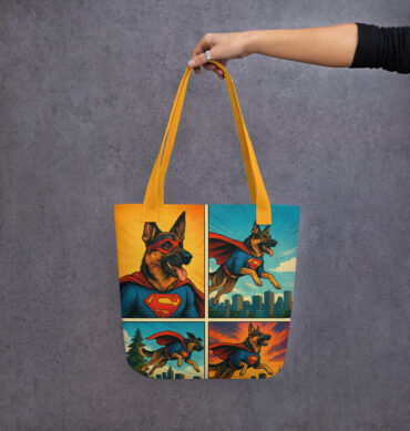 Custom Comic Hero Pet Tote Bag – Personalized Art
