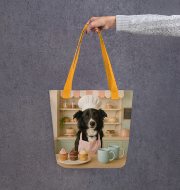 Custom Pet Bakery Tote Bag – All-Over Print (Upload Your Pet)