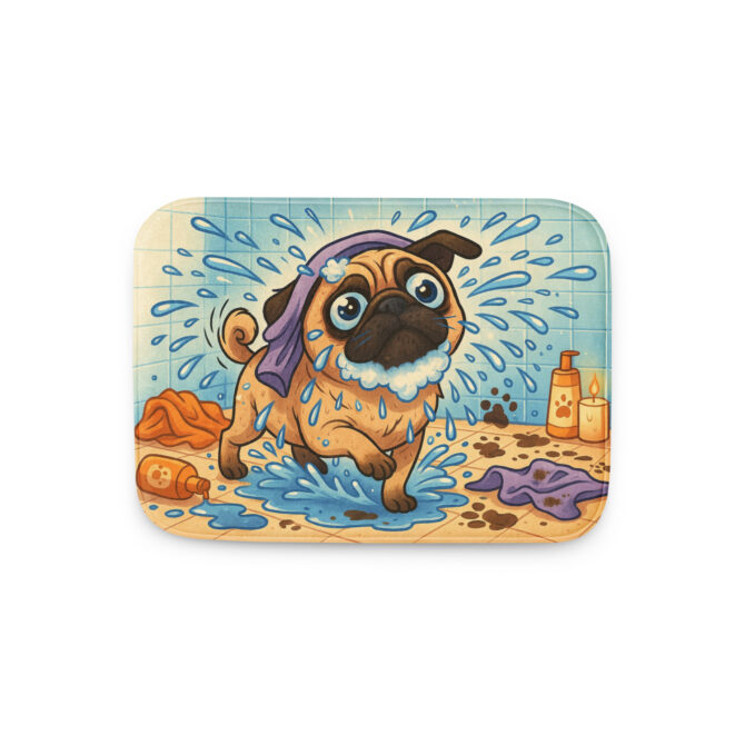 Bath Time Disaster – Custom Pet Bath Mat with Your Pet’s Photo - Image 2