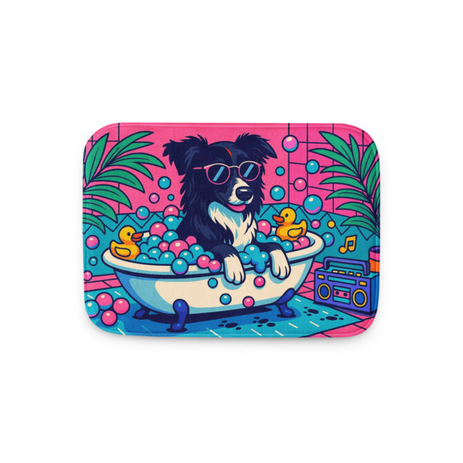Rub-a-Dub Dog – Custom Pet Bath Mat with Retro Vibes - Image 2
