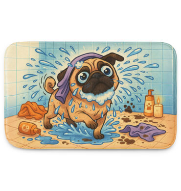Bath Time Disaster – Custom Pet Bath Mat with Your Pet’s Photo