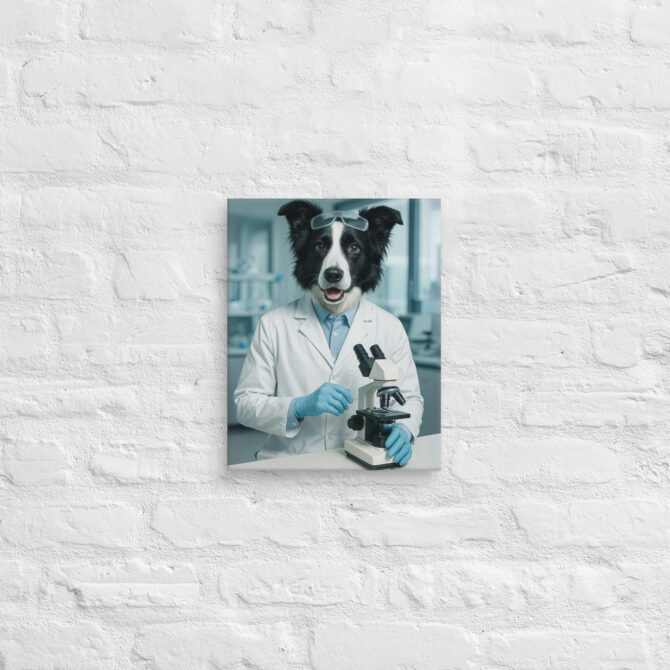 Custom Animal Scientist Canvas – Lab Researcher Portrait Wall Art - Image 2