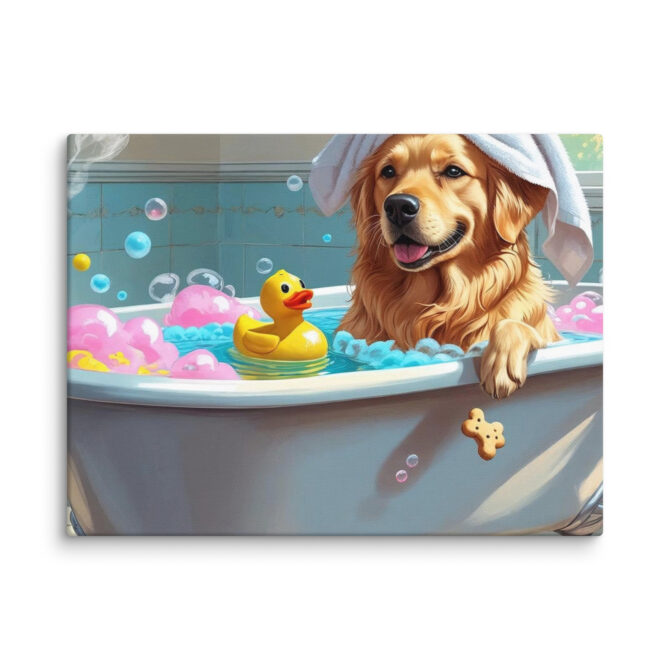 Bubble Boss – Custom Pet Bathroom Canvas Art - Image 11