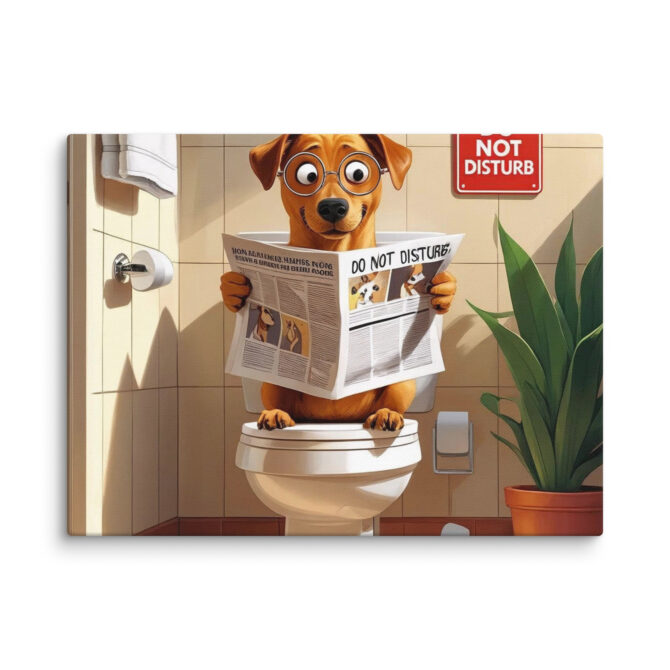 Custom Pet Bathroom Canvas – “Occupied Throne” Print - Image 11