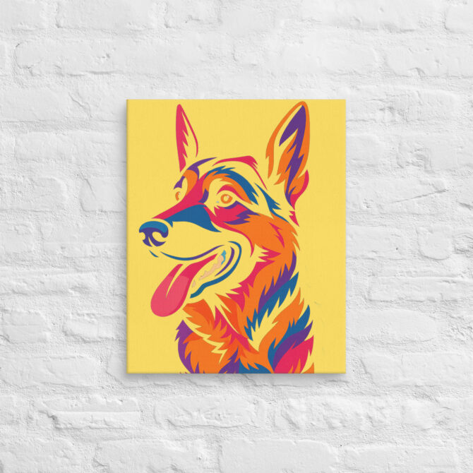 Color-Boom Pop Art Pet Portrait on Canvas - Image 6