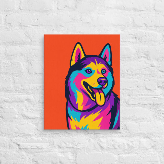 Electric Dog – Custom Pop Art Pet Portrait on Canvas - Image 6