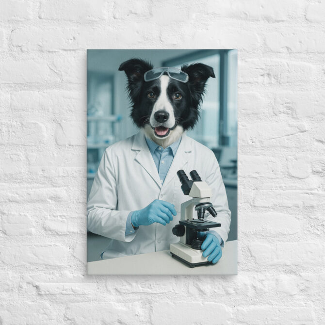 Custom Animal Scientist Canvas – Lab Researcher Portrait Wall Art - Image 3