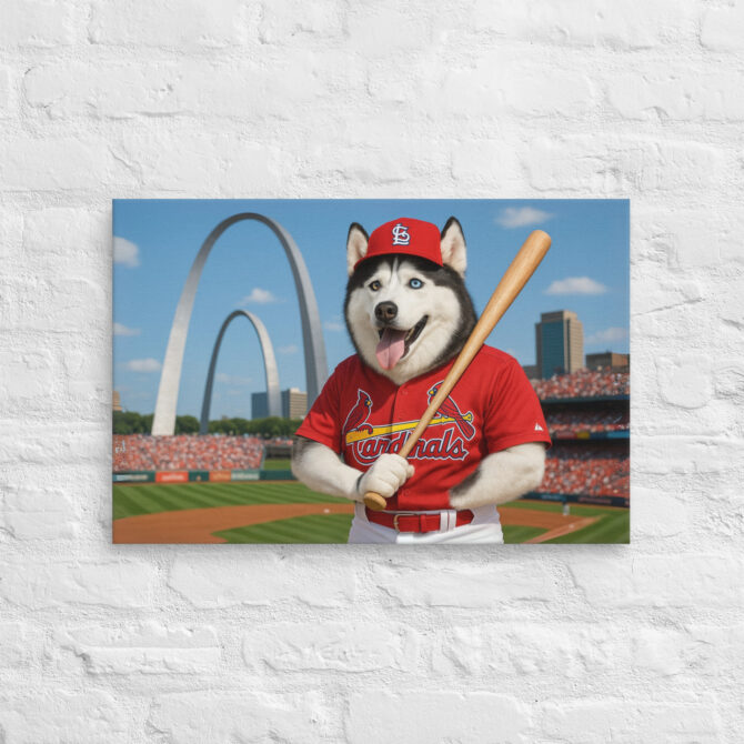 St. Louis Cardinals Pet Portrait – Arch Rival Canvas Art - Image 2