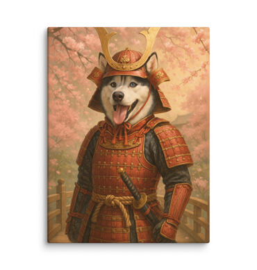 Samurai of the Rising Sun – Custom Pet Warrior Canvas