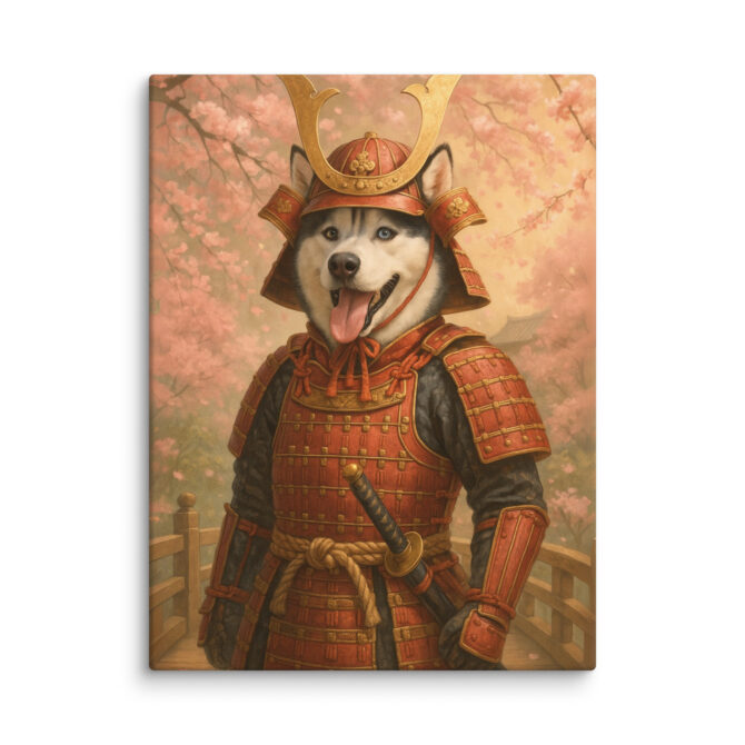 Samurai of the Rising Sun – Custom Pet Warrior Canvas