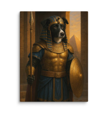 Custom Pet Portrait – Egyptian Pharaoh Guard Canvas