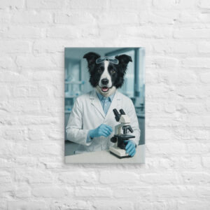 Custom Animal Scientist Canvas – Lab Researcher Portrait Wall Art