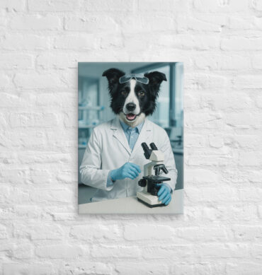 Custom Animal Scientist Canvas – Lab Researcher Portrait Wall Art