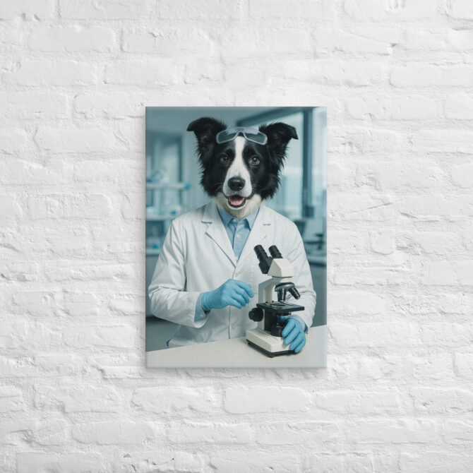 Custom Animal Scientist Canvas – Lab Researcher Portrait Wall Art