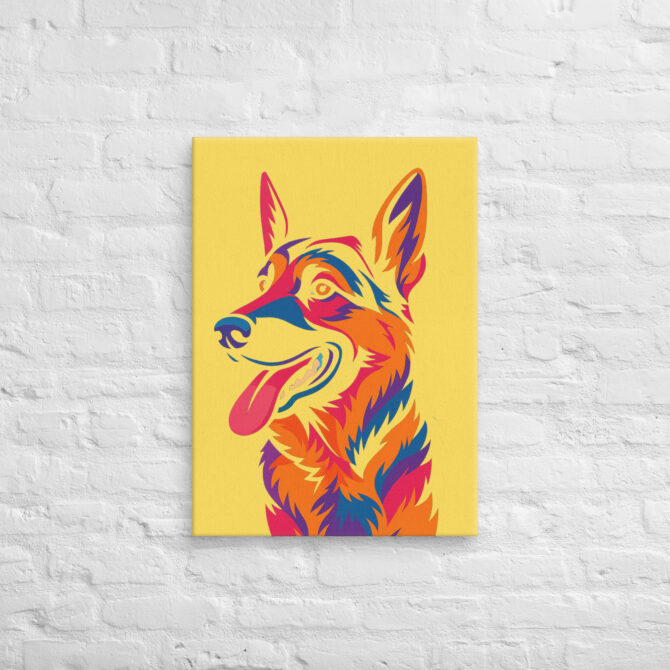 Color-Boom Pop Art Pet Portrait on Canvas